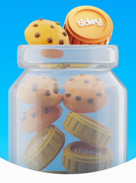 Jar of Tidey coins